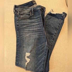 A&F distressed skinny jeans